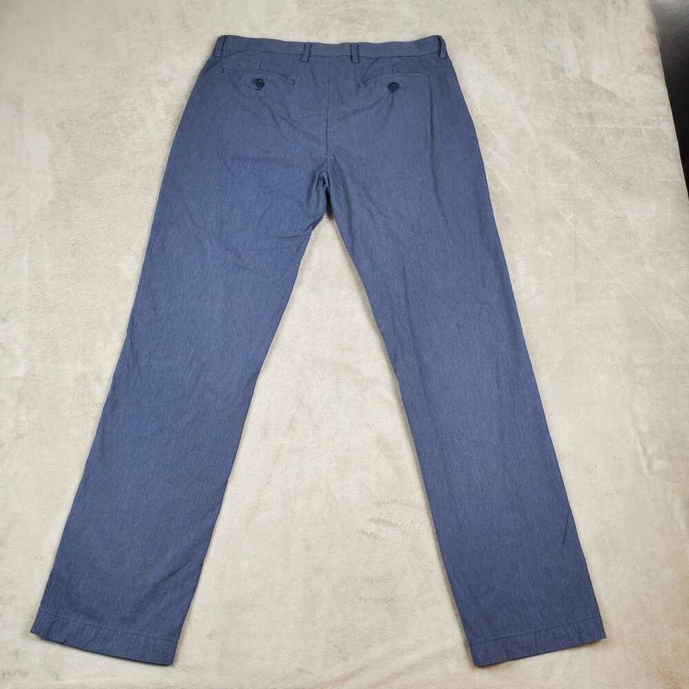 Banana Republic Kentfield Pants Mens 32x32 Blue Gray 100% Cotton Chino - Picture 5 of 13